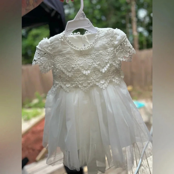 NWT Baptism Gowns Christening Birthday Baby Girls dress Lace Dress 12-15 months - Picture 2 of 11
